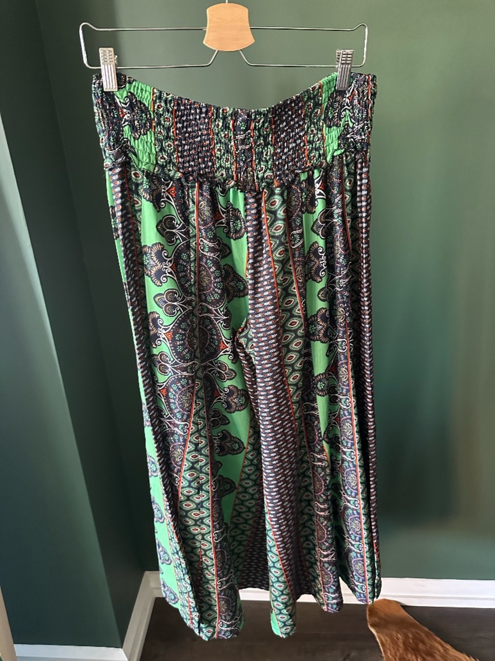 Brahmaloka Bohemian-Print Wide-Leg Pants Size M (no size tag)